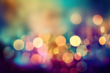 Fototapeta premium Bokeh Light Effects, Sparkling Defocused Lights, Dreamy Atmosphere, Gradient Background - Generative AI