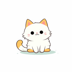 orange Persian kitty cat sitting