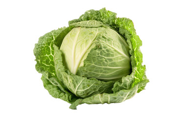 Cabbage isolated on transparent background. Generative Ai