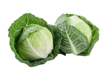 Fototapeta premium Cabbage isolated on transparent background. Generative Ai