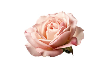 Pink rose beautiful isolated on traparent background. Generative Ai