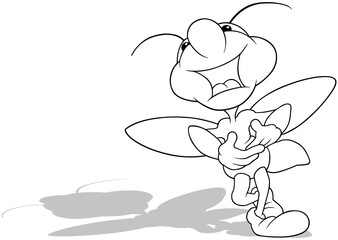 Drawing of a Beetle with a Fit of Laughter
