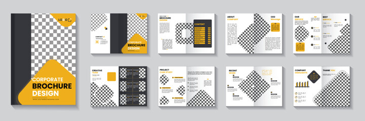 corporate company profile brochure template design 16 page