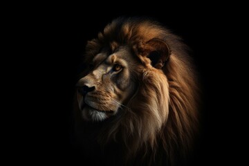 Obraz na płótnie Canvas A lion and its kin. Generative AI