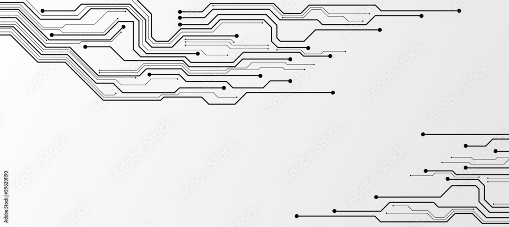 Wall mural technology background with hi-tech digital data