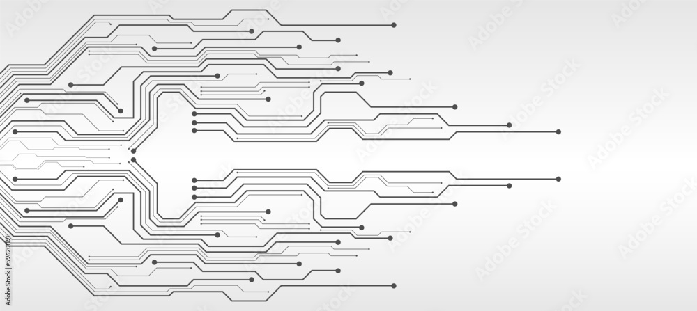Wall mural technology background with hi-tech digital data