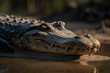 Obraz premium american alligator in the everglades