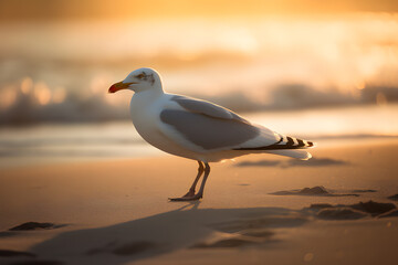 Fototapeta premium seagull on the beach