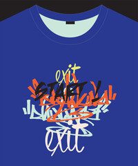 Unisex  trendy graphic pattern design for t shirt print
