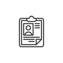 Patient record line icon