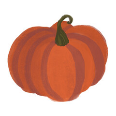 Halloween pumpkin on white background. Happy Halloween.