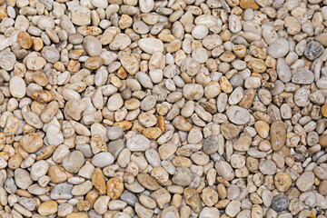 Many beautiful garden decorative stones arranged together.