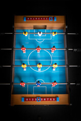 Table football game made of wood and plastic