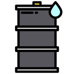 Oil filled outline icon