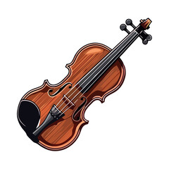 Fototapeta na wymiar single violin with elegant and creative style