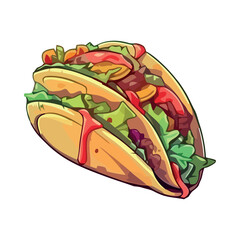 Grilled beef taco with fresh cilantro salsa