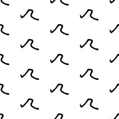 Seamless pattern with sketch squiggle