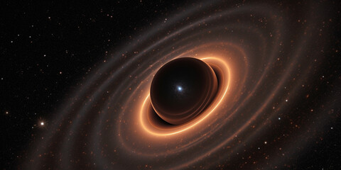Magnetfeld zum schwarzen Loch, ai generativ,