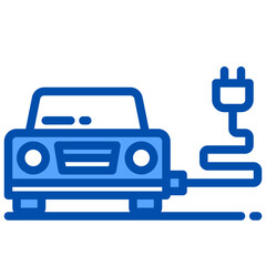 Car blue outline icon