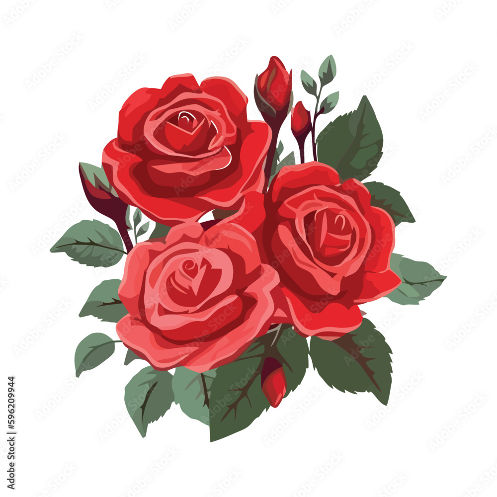 Poster Romantic bouquet symbolizes love icon