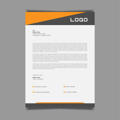 professional letterhead template vector