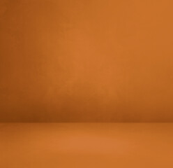 Empty orange brown concrete interior background