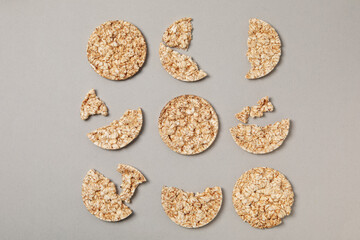 Healthy food, food for diet and weight loss - crispbreads