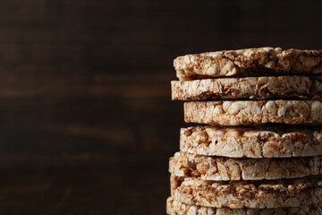 Healthy food, food for diet and weight loss - crispbreads