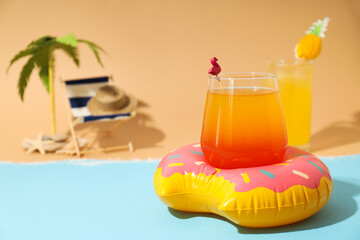 Drinks, fresh summer drink for refreshing, summer vibes concept
