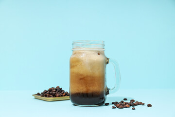Cold drink for refreshing - ice coffee. Fresh summer drink
