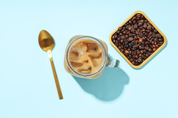 Cold drink for refreshing - ice coffee. Fresh summer drink