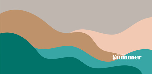 Vector Colorful liquid and fluid background for summer collection