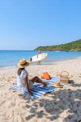 Koh Larn Island near Pattaya Thailand, tropical beach of Koh Larn Thailand , white beach with clear water ocean