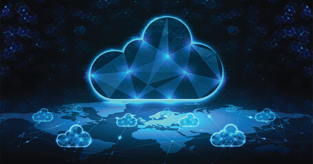Multiple cloud symbol vector illustration, 2D cloud, 3D cloud, multi-cloud work connected data.