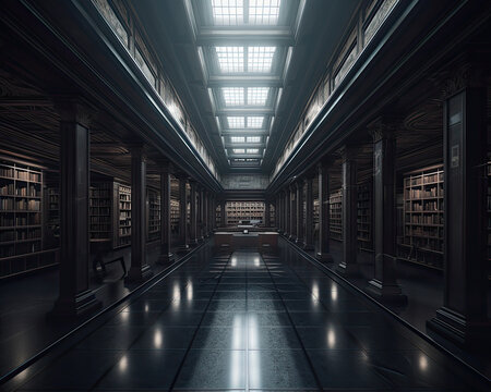 The Order of Absence: An Empty Library Scene Full of Generative AI Potential