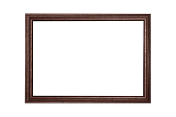 wooden frame isolated on white background