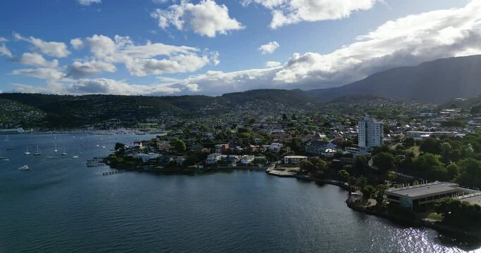 Macquaie Point ,Hobart Waterfront Area, Beautiful Afternoon In Tasmania, Looking Toward Wrest Point Casino