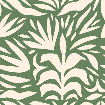 Modern exotic jungle print. Collage contemporary seamless pattern. 
