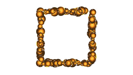 Christmas tree decoration toy round frame, edging frame place for text, abstract design element portal, isolated copy space