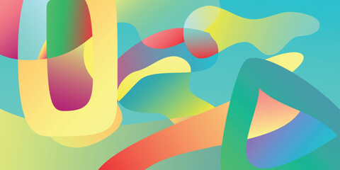 Gradient Background Set Abstract Summer Color Pop