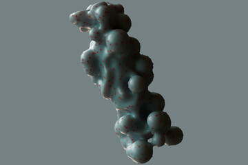 Three dimensional render of abstract spotted object
