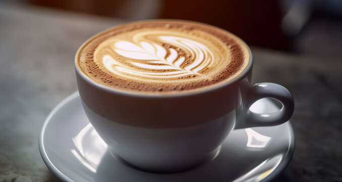hot latte coffee