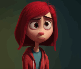 Women in depression. Bad psychological state. Mental health awareness month illustration vector