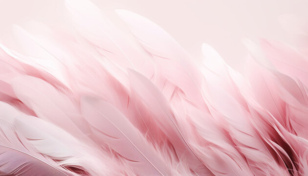 Generative AI technology. abstarct feather objects, macro shot