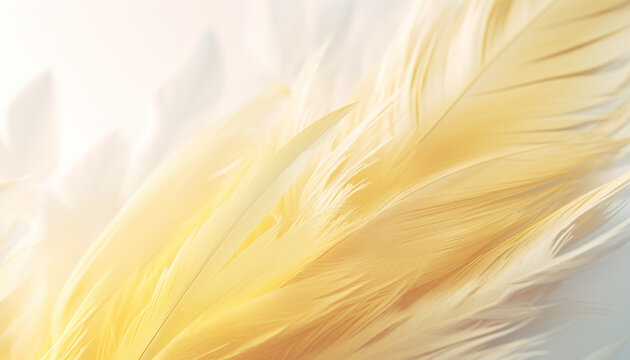 Generative AI technology. abstarct feather objects, macro shot