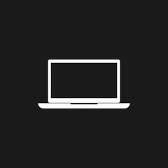 Laptop Computer icon  isolated on black background
