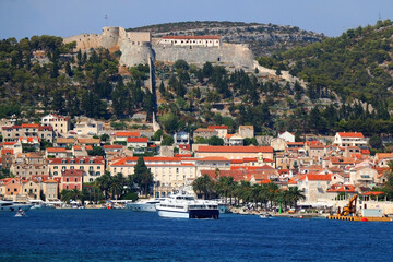 Small and beautiful town Hvar on island Hvar, Croatia.