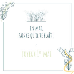 Obraz premium 1er mai - Square floral ornament