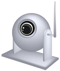 Illustration of CCTV Security Camera or Surveillance Camera Used for The Purpose of Observing An Area.
