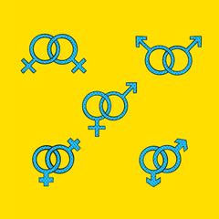 Pop Art icon. LGBT. Color illustration for application. Vector.  - obrazy, fototapety, plakaty